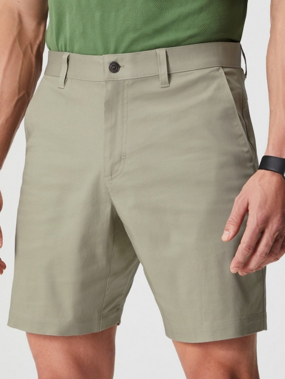 NWT Fabletics The High Side short khaki size 32